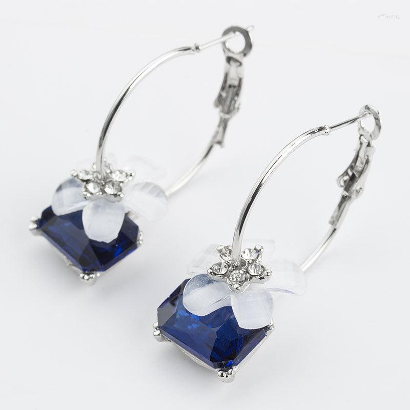 Hoop Earrings Blue Crystal Cherry Women Silver Color Earring Blossoms Flower Circle Round Statement Jewelry Pendientes
Hoop Earrings Blue Crystal Cherry Women Silver Color Earring Blossoms Flower Circle Round Statement Jewelry Pendientes