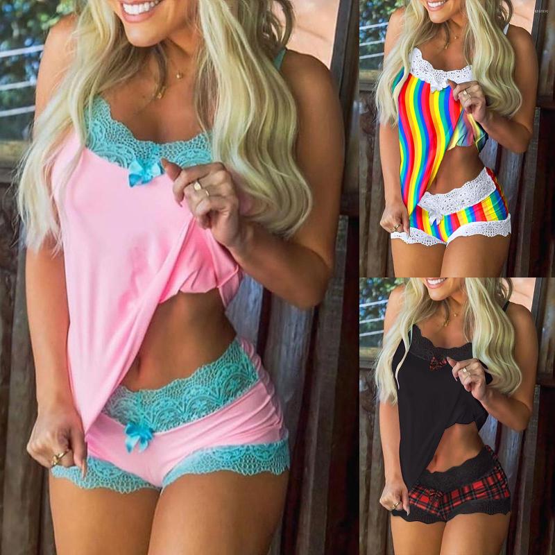 Women' Tracksuits 2022 Women Sleeping Suits Two Pieces Set Lace Short Sleeve High Waist Bowknot Shirt And Underwear
Women' Tracksuits 2022 Women Sleeping Suits Two Pieces Set Lace Short Sleeve High Waist Bowknot Shirt And Underwear