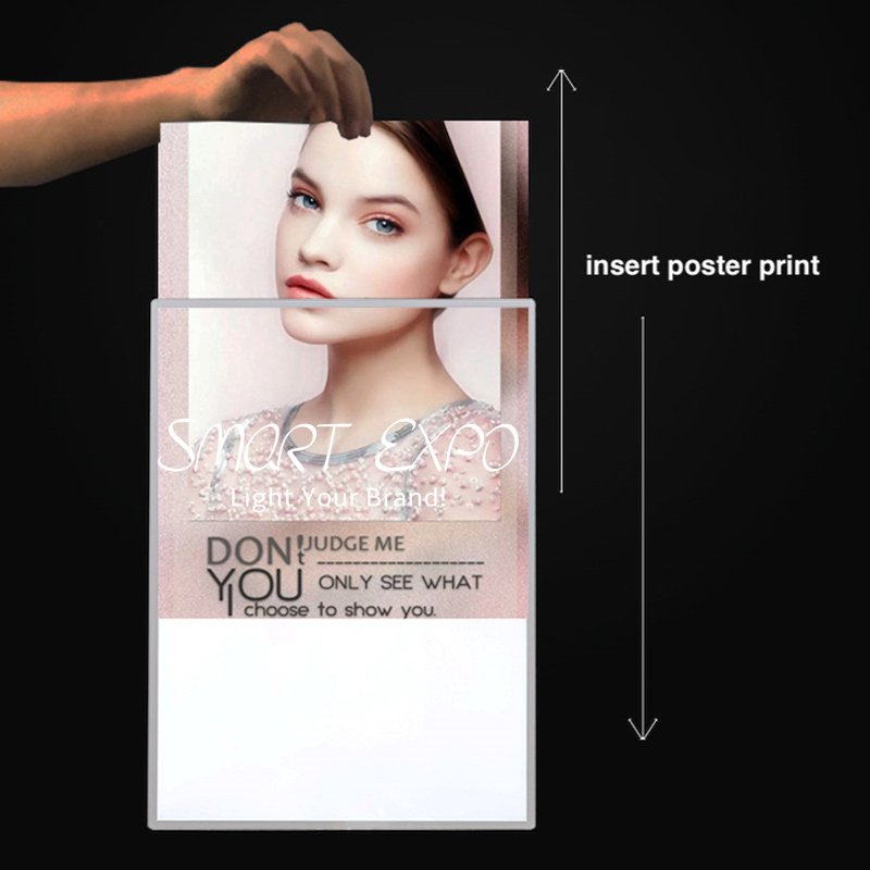 Cafe Poster Sign Kit Advertising Display Sign Frame 60x90cm Featuring LED Lighting Panel
