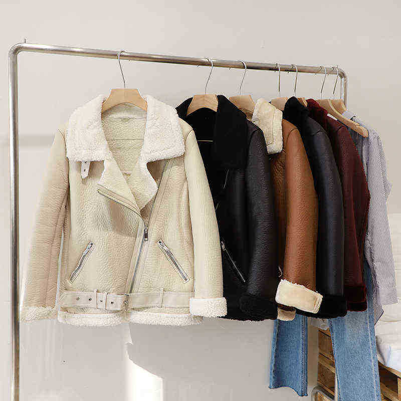Ftlzz New Winter Women Female Fur Leather Jacketaux Lamb Leather Jacket Aviator Jacket Thick Faux Leather Fur Sheepskin Jacket J220727, Gmyt beige
Ftlzz New Winter Women Female Fur Leather Jacketaux Lamb Leather Jacket Aviator Jacket Thick Faux Leather Fur Sheepskin Jacket J220727, Gmyt beige