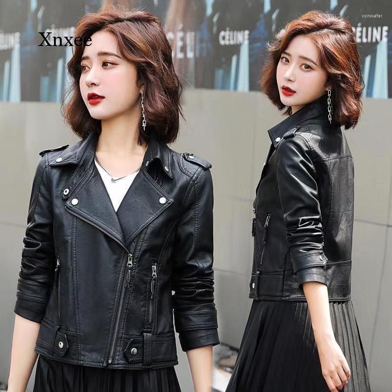 Women' Leather Women' Fashion Spring And Autumn Short Faux Pu Jacket Slim Motorcycle Casual, Black
Women' Leather Women' Fashion Spring And Autumn Short Faux Pu Jacket Slim Motorcycle Casual, Black