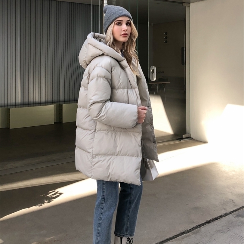 Womens Down Parkas Women Fashion Parkars Winter Jacket 221113, Ivory
