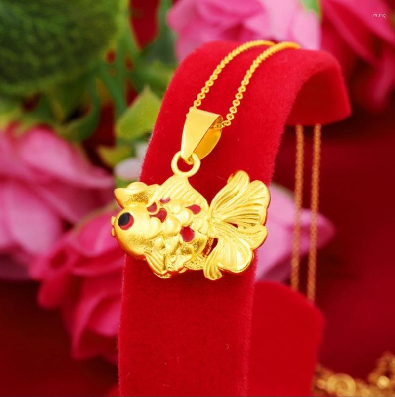 Pendant Necklaces Hi Gold Fish 24K Necklace For Party Jewelry With Chain Choker Birthday Gift Girl
Pendant Necklaces Hi Gold Fish 24K Necklace For Party Jewelry With Chain Choker Birthday Gift Girl