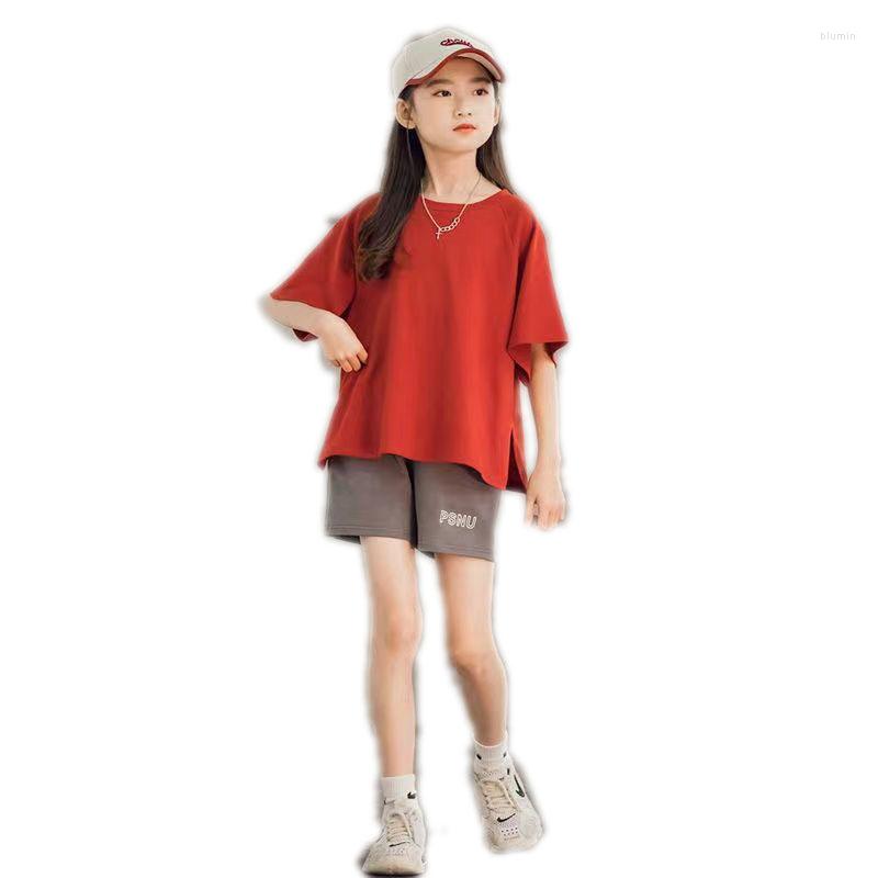 Clothing Sets Girls Suit Summer 2022 Children's T-shirt Fashion Sports Shorts Two-piece Set, Red
Clothing Sets Girls Suit Summer 2022 Children's T-shirt Fashion Sports Shorts Two-piece Set, Red