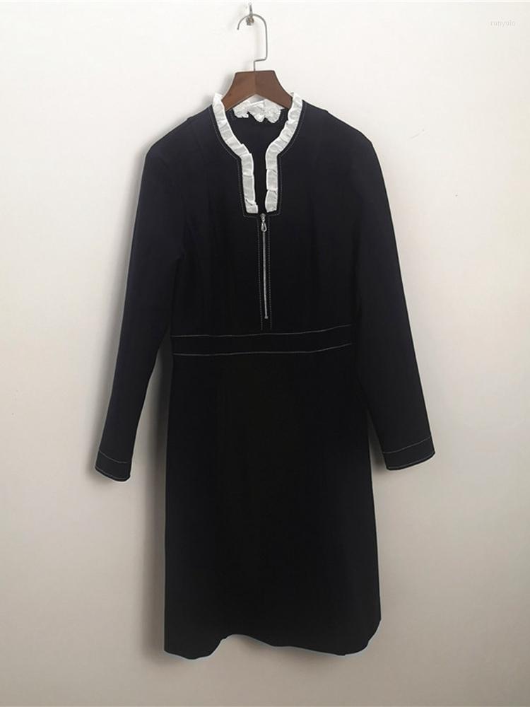 Party Dresses Women Dress 2022 Autumn And Winter Sweet Ruffled Collar Knit Mini, Dark blue
Party Dresses Women Dress 2022 Autumn And Winter Sweet Ruffled Collar Knit Mini, Dark blue