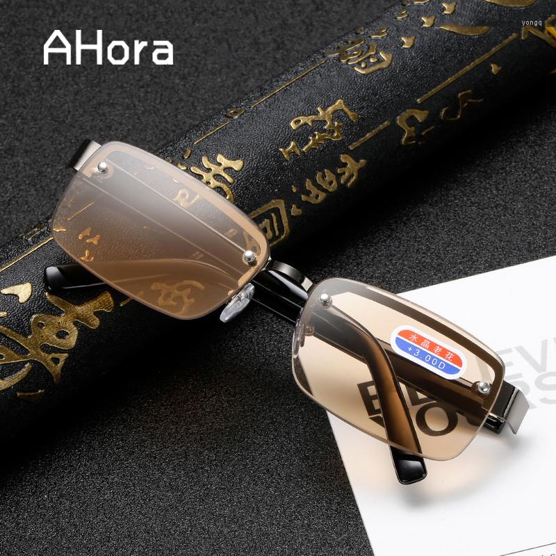 Sunglasses Ahora Crystal Glass Clear Lens Reading Glasses For Prebyopia Retro Metal Half Frame Spectacles Eyeglasses Men Women Business
Sunglasses Ahora Crystal Glass Clear Lens Reading Glasses For Prebyopia Retro Metal Half Frame Spectacles Eyeglasses Men Women Business