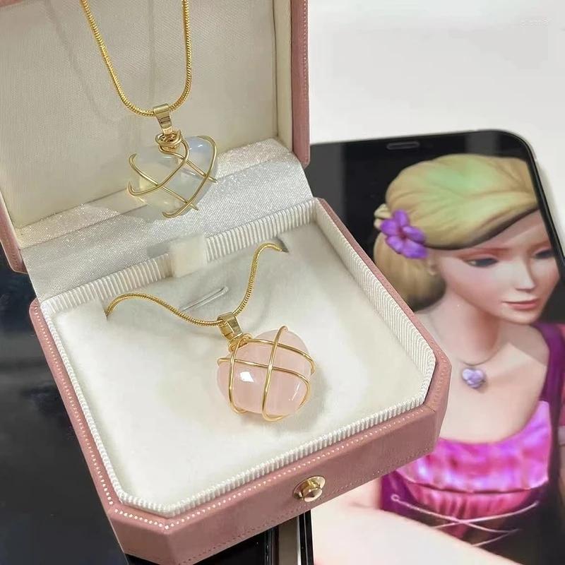 Pendant Necklaces Classic Love Necklace Opal Powder Diamond Castle For Teenage Girls Rose Quartz Crystal Heart Pandent Jewelry
Pendant Necklaces Classic Love Necklace Opal Powder Diamond Castle For Teenage Girls Rose Quartz Crystal Heart Pandent Jewelry