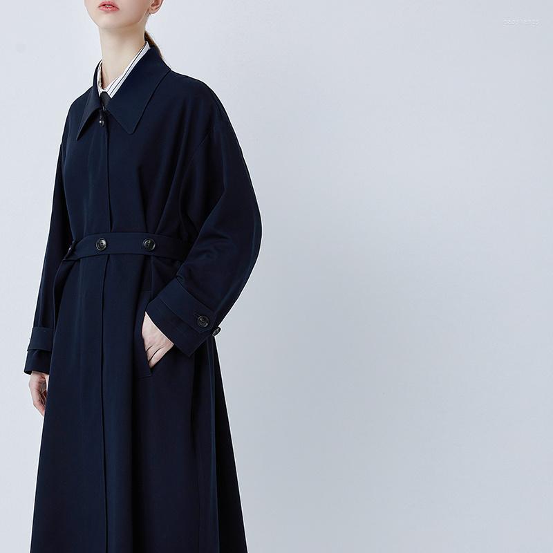 Women' Trench Coats Dark Treasure Blue Temperament Classic Windbreaker Female 2022 Autumn Korean Loose Coat Long, Deep blue
Women' Trench Coats Dark Treasure Blue Temperament Classic Windbreaker Female 2022 Autumn Korean Loose Coat Long, Deep blue