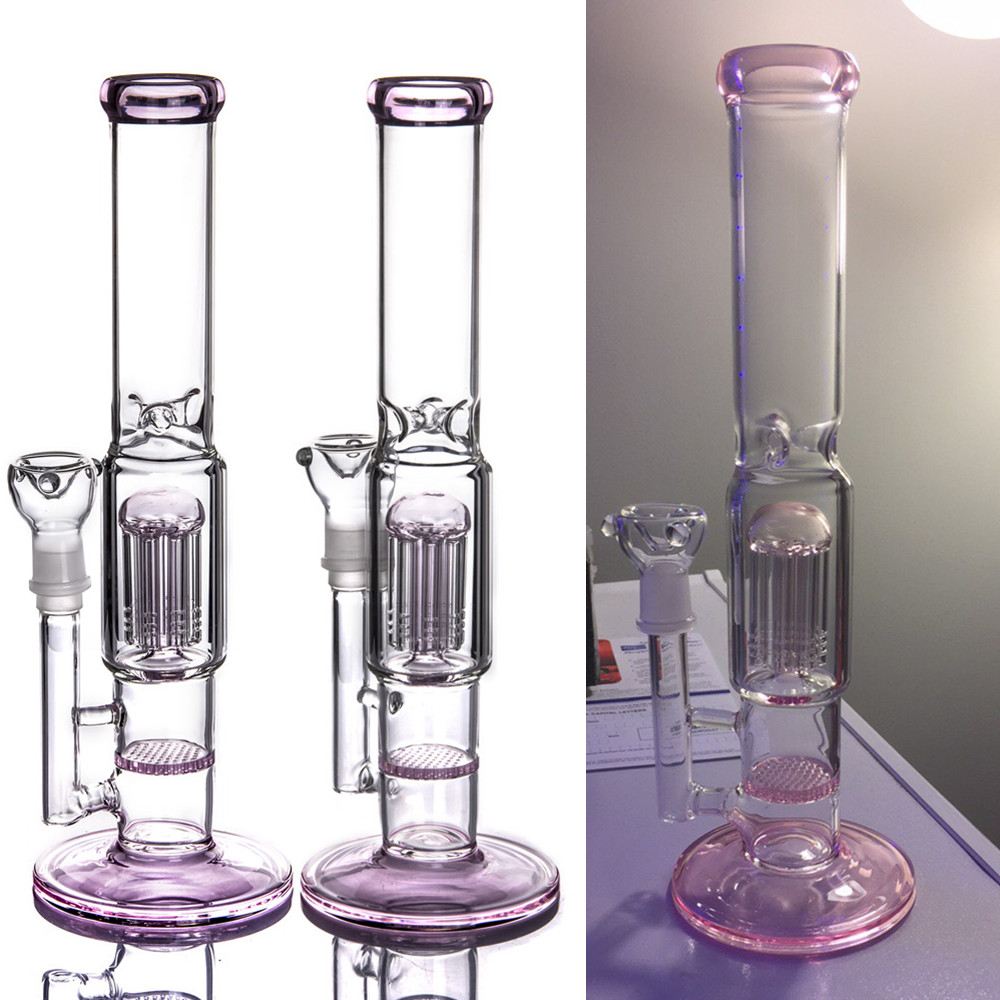 Glass Hookah Bubbler Recycler Water Smoking Pipe Inline Percolator Pipes Honeycomb Disk Bong with Arm Tree Perc Vase and 18mm Male Joint
Glass Hookah Bubbler Recycler Water Smoking Pipe Inline Percolator Pipes Honeycomb Disk Bong with Arm Tree Perc Vase and 18mm Male Joint