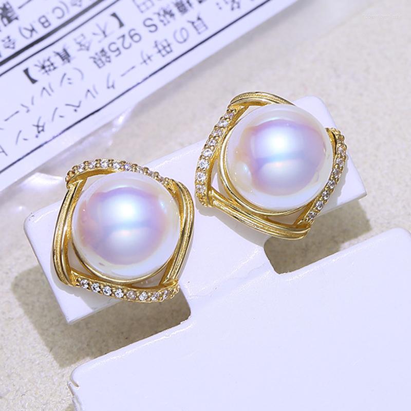 Stud Earrings MeiBaPJ 925 Genuine Silver Natural Freshwater Pearl Golden Flower Fine Wedding Jewelry For Women
Stud Earrings MeiBaPJ 925 Genuine Silver Natural Freshwater Pearl Golden Flower Fine Wedding Jewelry For Women