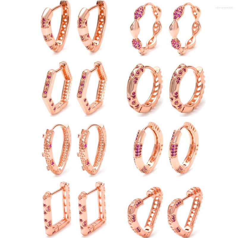 Hoop Earrings Yunkingdom Rose Gold Plated Piercing For Women Red Zircon Fashion Charming Earing High Quality Jewelry
Hoop Earrings Yunkingdom Rose Gold Plated Piercing For Women Red Zircon Fashion Charming Earing High Quality Jewelry