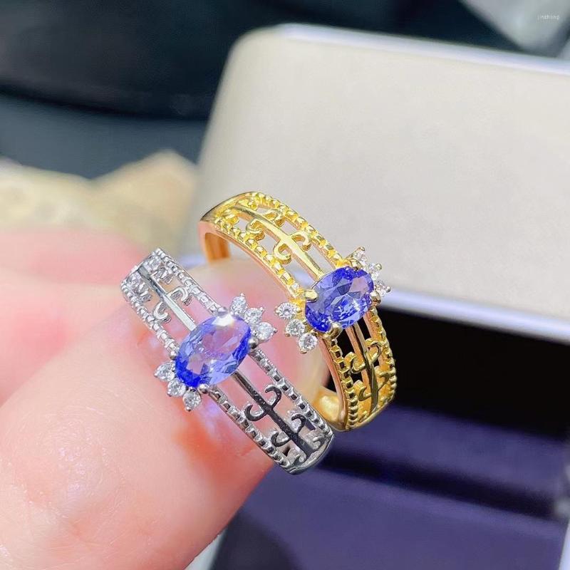 Cluster Rings Fine Jewelry 925 Sterling Silver Natural Tanzanite Gemstone Women's Ring Party Birthday Gift Marry Girl Got Engaged
Cluster Rings Fine Jewelry 925 Sterling Silver Natural Tanzanite Gemstone Women's Ring Party Birthday Gift Marry Girl Got Engaged