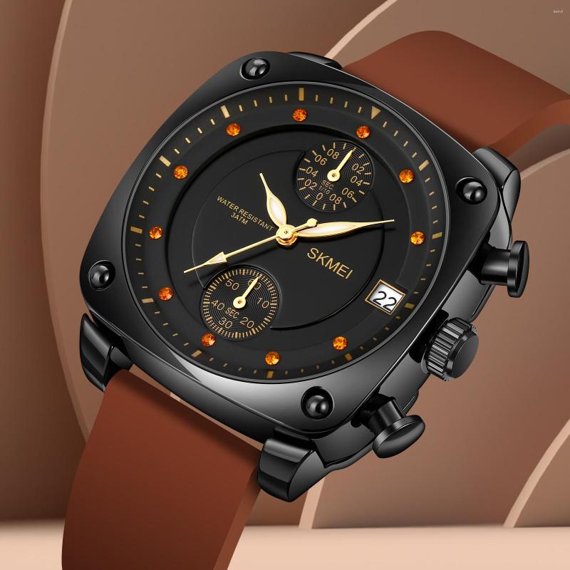 Wristwatches SKMEI Retro Personality Fashion Quartz Watch Brilliant Rhinestones Outstanding Appearance Allow Case Elegant Wrist Watch1903, Brown
Wristwatches SKMEI Retro Personality Fashion Quartz Watch Brilliant Rhinestones Outstanding Appearance Allow Case Elegant Wrist Watch1903, Brown