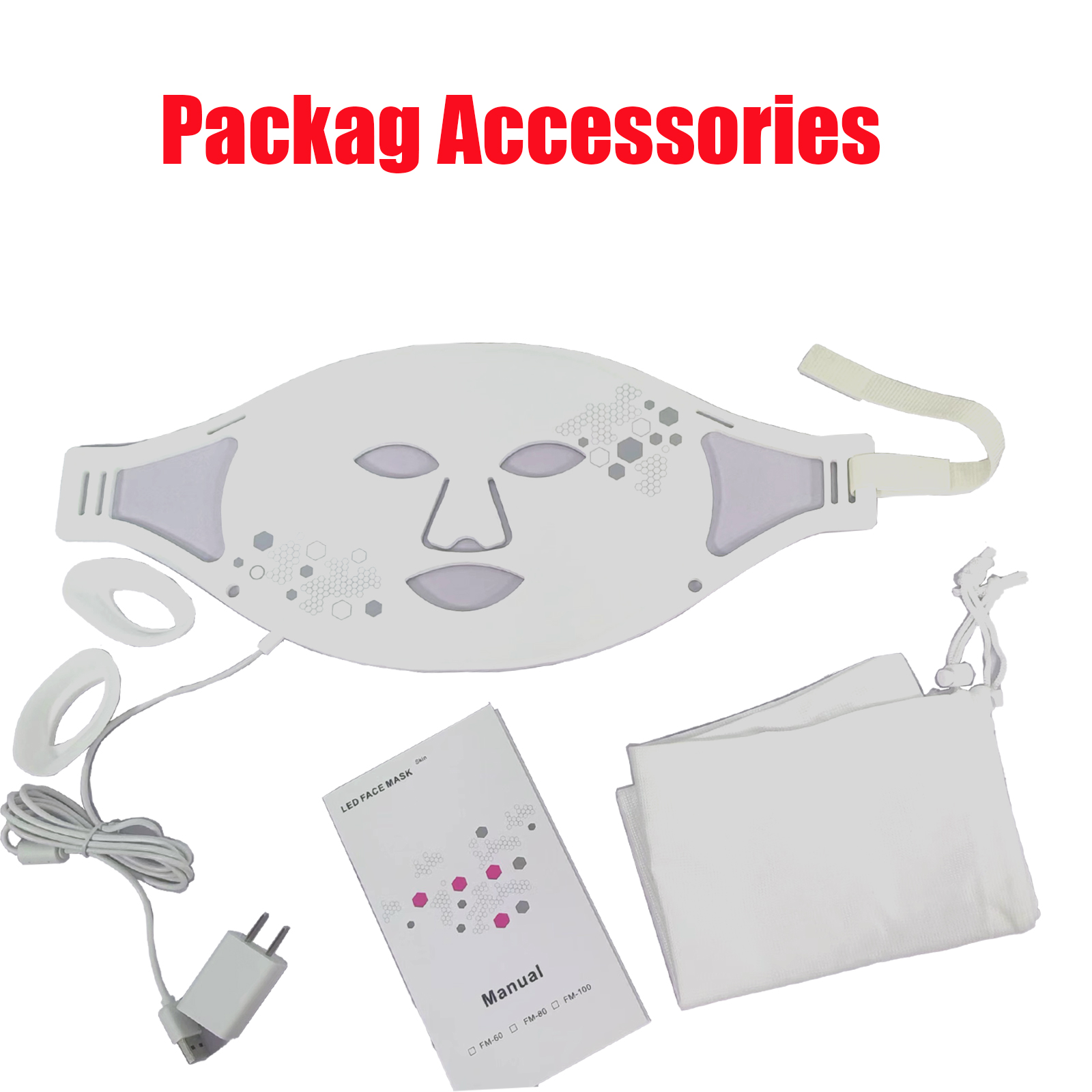4 Colour LED Light Therapy Face Mask for Skin Rejuvenation, Flexible Silicone Mask with Red Light, Anti-Ageing & Acne Treatment for Home Use