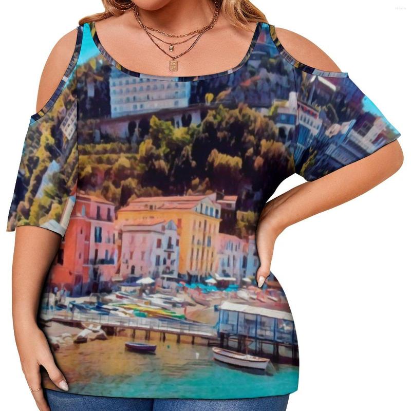 Shirt Panorama Beach Coast Print Elegant T Shirts Short Sleeve Graphic Tops Womens Korean Fashion Tees Plus Size 4XL 5XL, Style-11
Shirt Panorama Beach Coast Print Elegant T Shirts Short Sleeve Graphic Tops Womens Korean Fashion Tees Plus Size 4XL 5XL, Style-11