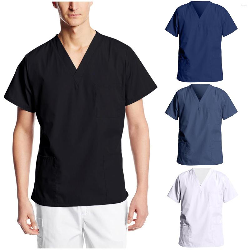 Men' Casual Shirts Uniforms Men Clothing Summer Cotton Short Sleeve V-neck Tops Nursing Working Uniform Tee Solid Pockets Tunics, Ny
Men' Casual Shirts Uniforms Men Clothing Summer Cotton Short Sleeve V-neck Tops Nursing Working Uniform Tee Solid Pockets Tunics, Ny