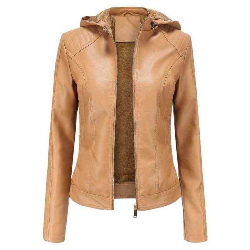 Ftlzz Winter Hooded Faux Leather Short Jacket Women Fur Lining Thicker Pu Leather Jacket Detachable Hat Biker Outfit Chic Female J220727, Black
Ftlzz Winter Hooded Faux Leather Short Jacket Women Fur Lining Thicker Pu Leather Jacket Detachable Hat Biker Outfit Chic Female J220727, Black