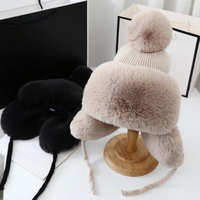 Berets Earflap Hat Plush Lining Solid Color Ear Cap Pompom Conical Top Winter Windproof No Brim Knitting Bomber Trapper For Outdoor, Black
Berets Earflap Hat Plush Lining Solid Color Ear Cap Pompom Conical Top Winter Windproof No Brim Knitting Bomber Trapper For Outdoor, Black