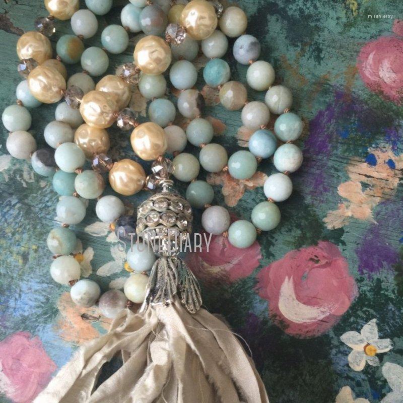Pendant Necklaces NM15504 Bohemian Style Yoga Unique Cream Sari Silk Tassel Necklace Hand Knotted Glass Pearl Jewelry
Pendant Necklaces NM15504 Bohemian Style Yoga Unique Cream Sari Silk Tassel Necklace Hand Knotted Glass Pearl Jewelry