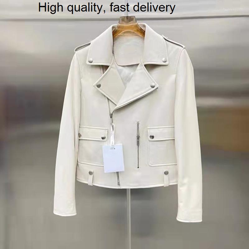 Women' Leather Spring Autumn Women Real Sheep Short Black Out-Wear Zippers Long Sleeve Basic Coat Turn-Down Collar Motor Biker Jacket
Women' Leather Spring Autumn Women Real Sheep Short Black Out-Wear Zippers Long Sleeve Basic Coat Turn-Down Collar Motor Biker Jacket