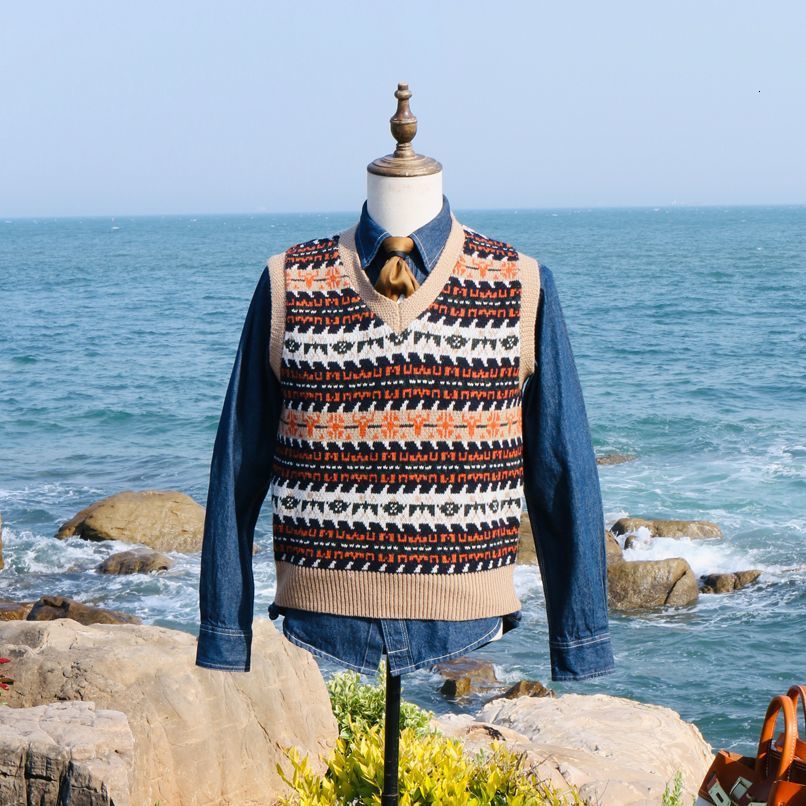 Men's Vests Tailor Brando Australia 100 Pure Wool American Vintage Knit V Neck Tank Top 380g Fashion Fair Isle Tank Top 221111, Double sided
Men's Vests Tailor Brando Australia 100 Pure Wool American Vintage Knit V Neck Tank Top 380g Fashion Fair Isle Tank Top 221111, Double sided