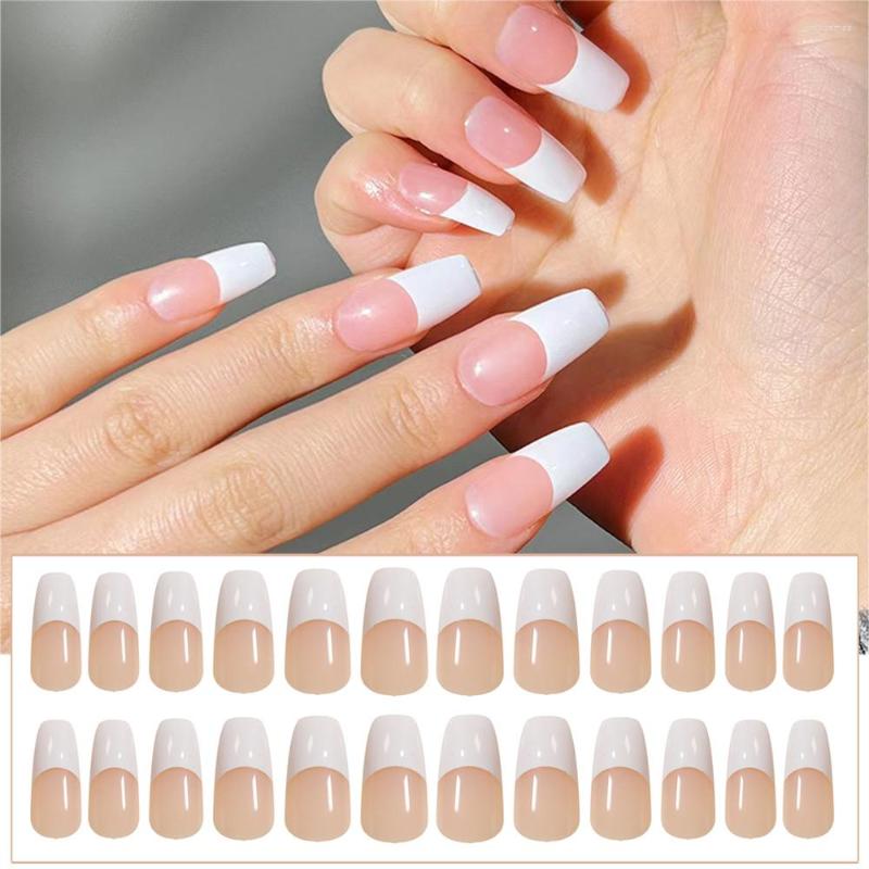 False Nails 24PCS Long Press On Cute Pink White Design Fake Full Coverage Sweet Style Removable With Glue/Jelly Gel NN, Glue models
False Nails 24PCS Long Press On Cute Pink White Design Fake Full Coverage Sweet Style Removable With Glue/Jelly Gel NN, Glue models