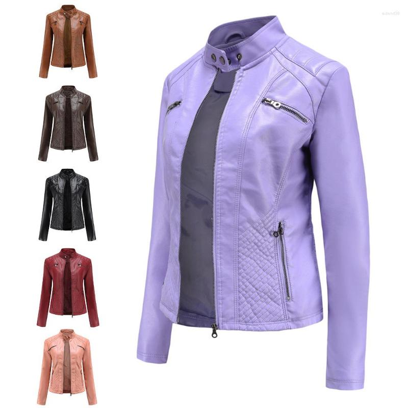 Women' Leather 2022 Women Bike Coat PU Outwear Zipper Outfit Spring Autumn WomeFashion Black Red Stand Collar Slim Fit Female Jacket
Women' Leather 2022 Women Bike Coat PU Outwear Zipper Outfit Spring Autumn WomeFashion Black Red Stand Collar Slim Fit Female Jacket