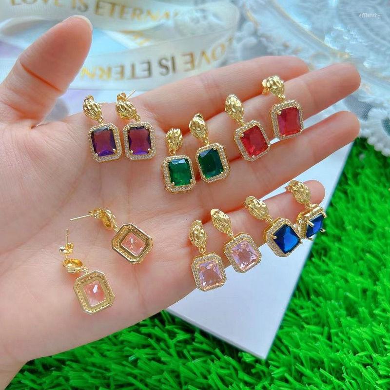 Dangle Earrings 5pairs/lot Colorful Small Cube Shaped Cz/glass Charm Earring Gold Plated Cz Exquisite Jewelry Wholesale
Dangle Earrings 5pairs/lot Colorful Small Cube Shaped Cz/glass Charm Earring Gold Plated Cz Exquisite Jewelry Wholesale