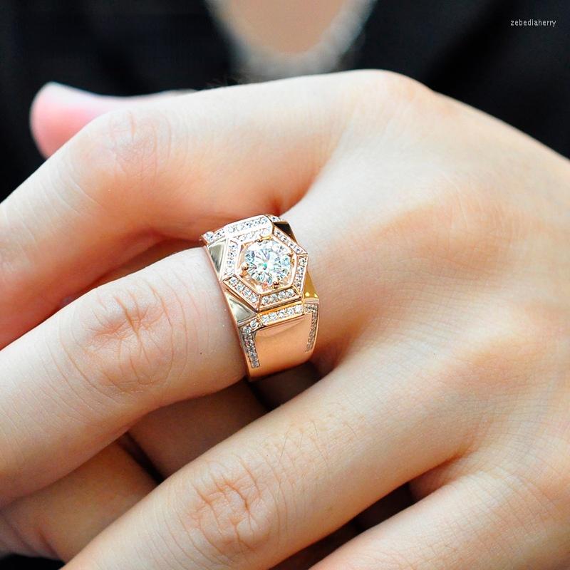 Wedding Rings Classic Men's Band Rose Gold Plated Filled White CZ Zircon Engagement Ring Male Jewelry Gifts
Wedding Rings Classic Men's Band Rose Gold Plated Filled White CZ Zircon Engagement Ring Male Jewelry Gifts
