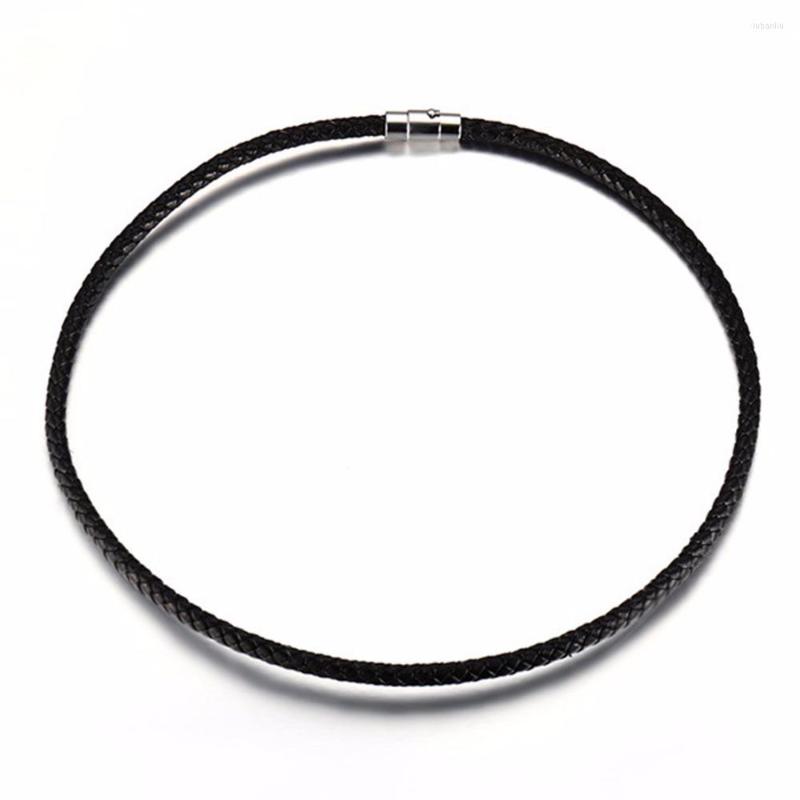 Chains 3/4/5mm Accessories Stainless Steel Black Leather Chain Women's Men's Pendant Necklace 18-22inch Length
Chains 3/4/5mm Accessories Stainless Steel Black Leather Chain Women's Men's Pendant Necklace 18-22inch Length