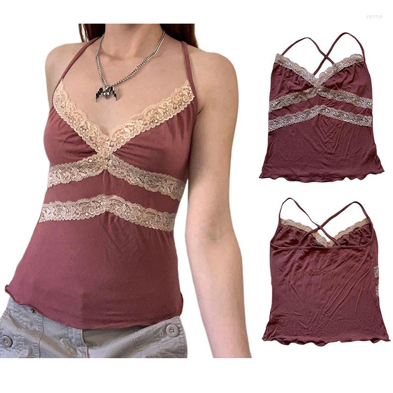 Women' Tanks Y2k Aesthetic Sweet Kawaii Tops Vintage Fairycore Lace Patchwork Casual Camisole Frill Women Shirts 2000s Tee, As photo shows
Women' Tanks Y2k Aesthetic Sweet Kawaii Tops Vintage Fairycore Lace Patchwork Casual Camisole Frill Women Shirts 2000s Tee, As photo shows