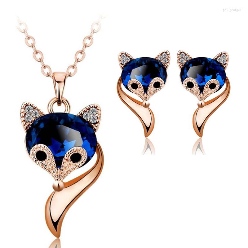 Necklace Earrings Set Ociki Rose Gold Color Animal Blue Crystal And Earring Choker Jewelry For Women Girls Gift Drop, Picture shown
Necklace Earrings Set Ociki Rose Gold Color Animal Blue Crystal And Earring Choker Jewelry For Women Girls Gift Drop, Picture shown