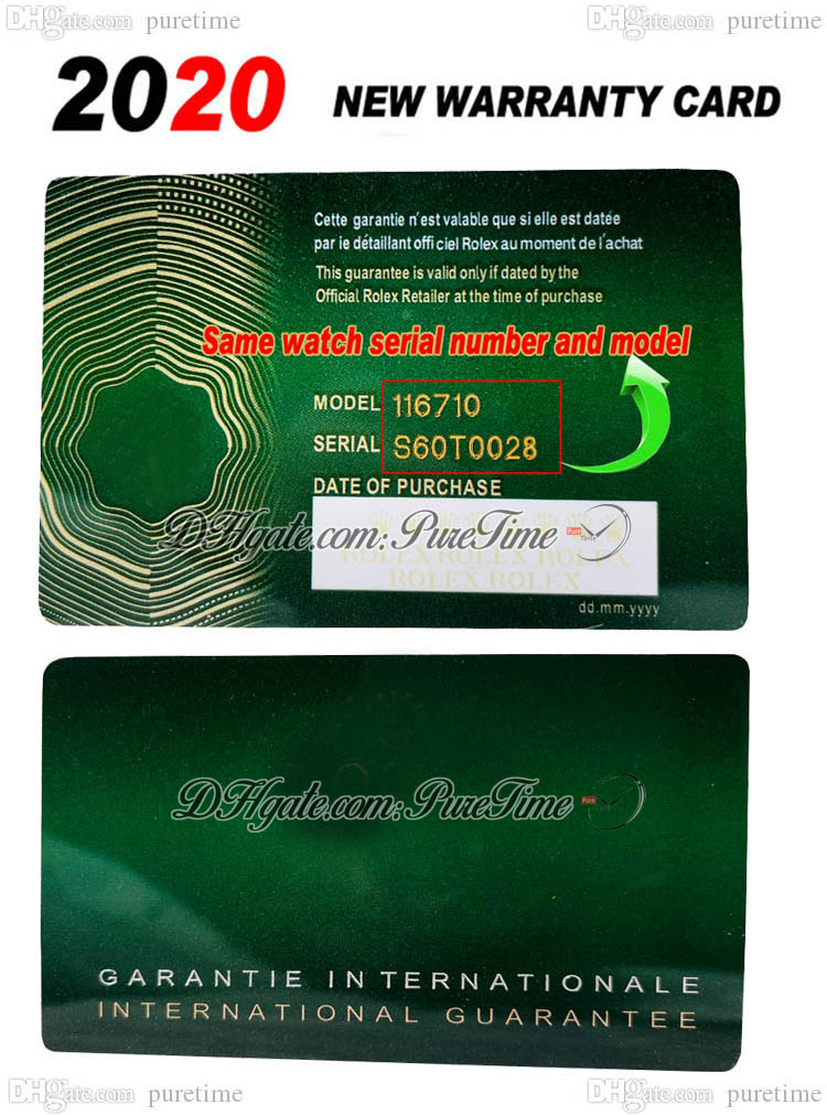 2022 Green No Boxes Custom Made Rollie NFC Warranty Card With Anti-Forgery Crown And Fluorescent Label Gift Same Serial Tag Super Edition 126610 126710 Puretime A1
2022 Green No Boxes Custom Made Rollie NFC Warranty Card With Anti-Forgery Crown And Fluorescent Label Gift Same Serial Tag Super Edition 126610 126710 Puretime A1