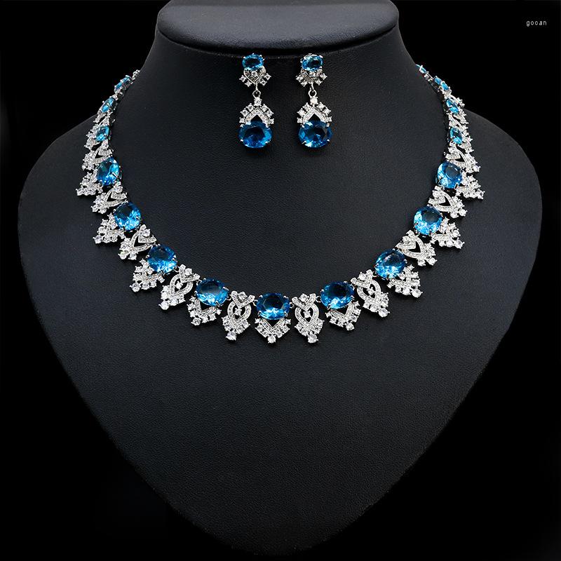 Necklace Earrings Set 2022 Fashion Romantic Green Blue Red Flower CZ Zircon Earring Wedding Dressing Banquet Party Birthday Jewelry, Picture shown
Necklace Earrings Set 2022 Fashion Romantic Green Blue Red Flower CZ Zircon Earring Wedding Dressing Banquet Party Birthday Jewelry, Picture shown