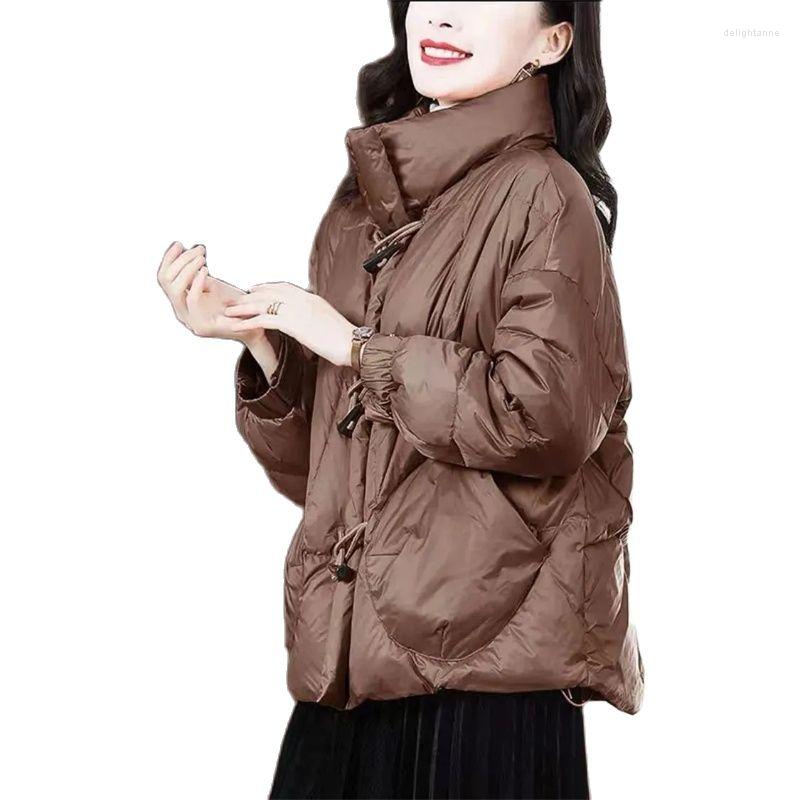 Women's Down Female Winter Fashion Horn Buckle Loose Retro Stand-up Collar Thick Coat Women Korean Short Cotton Jacket A868, Black
Women's Down Female Winter Fashion Horn Buckle Loose Retro Stand-up Collar Thick Coat Women Korean Short Cotton Jacket A868, Black