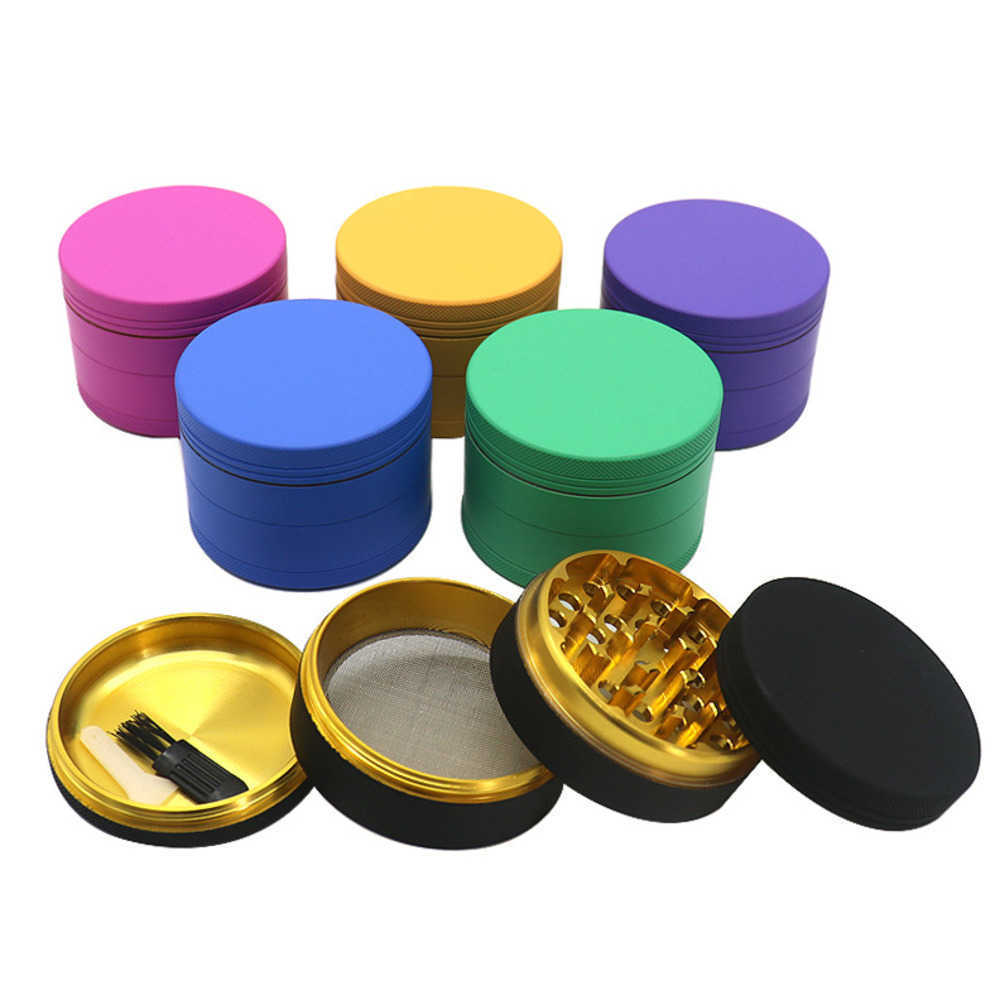 Tobacco Smoking Herb Grinders Accessories Four Layers Aluminium Alloy material 100% Metal dia 63mm Flat rubber paint is multi-colored
Tobacco Smoking Herb Grinders Accessories Four Layers Aluminium Alloy material 100% Metal dia 63mm Flat rubber paint is multi-colored