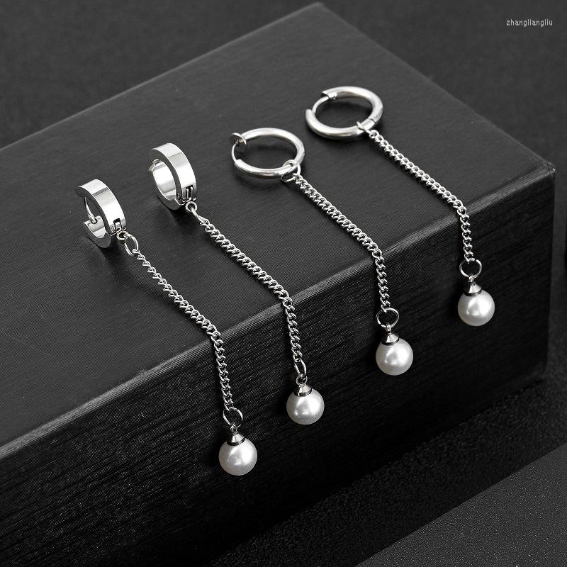 Hoop Earrings Single Women's Stainless Steel 5.9cm Chain Pearl Statement Fashion Hip-hop Punk Clip-on Earring For Female
Hoop Earrings Single Women's Stainless Steel 5.9cm Chain Pearl Statement Fashion Hip-hop Punk Clip-on Earring For Female