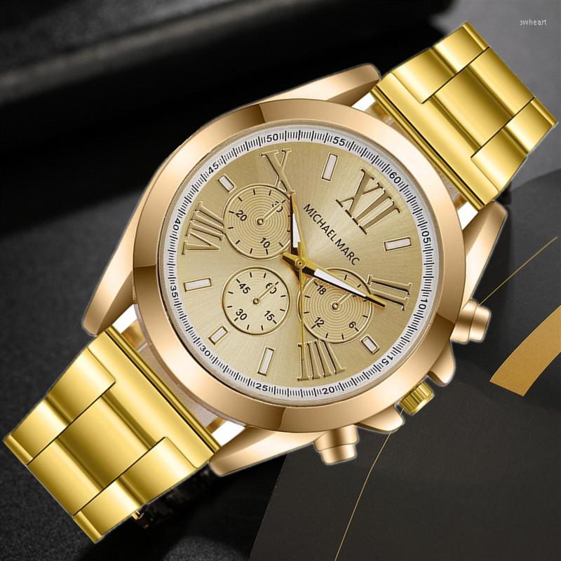 Wristwatches Men Golden Stainless Steel Quartz Watch 2022 Fashion Business Wristwatch Male Casual Sports Clock Relogio, Gold
Wristwatches Men Golden Stainless Steel Quartz Watch 2022 Fashion Business Wristwatch Male Casual Sports Clock Relogio, Gold
