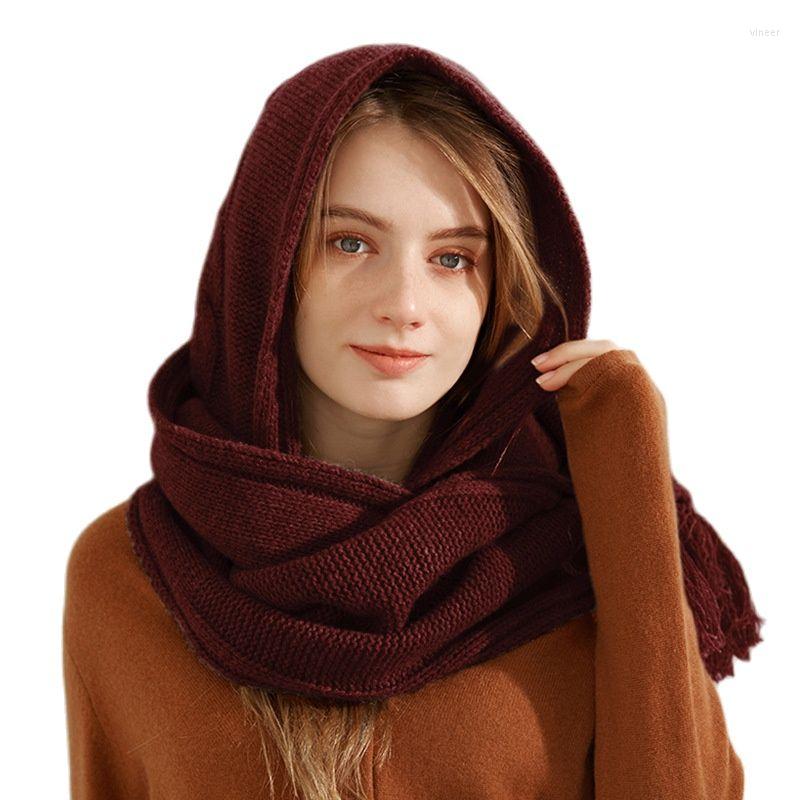 Scarves Wool Knitted Shawl Hooded Scarf Ladies Fashion Solid Color Cloak Tassel High-End Autumn Winter
Scarves Wool Knitted Shawl Hooded Scarf Ladies Fashion Solid Color Cloak Tassel High-End Autumn Winter