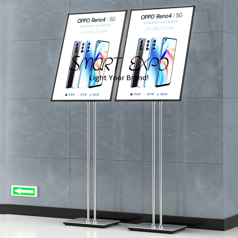 Cafe Poster Sign Kit Advertising Display Sign Frame 60x90cm Featuring LED Lighting Panel