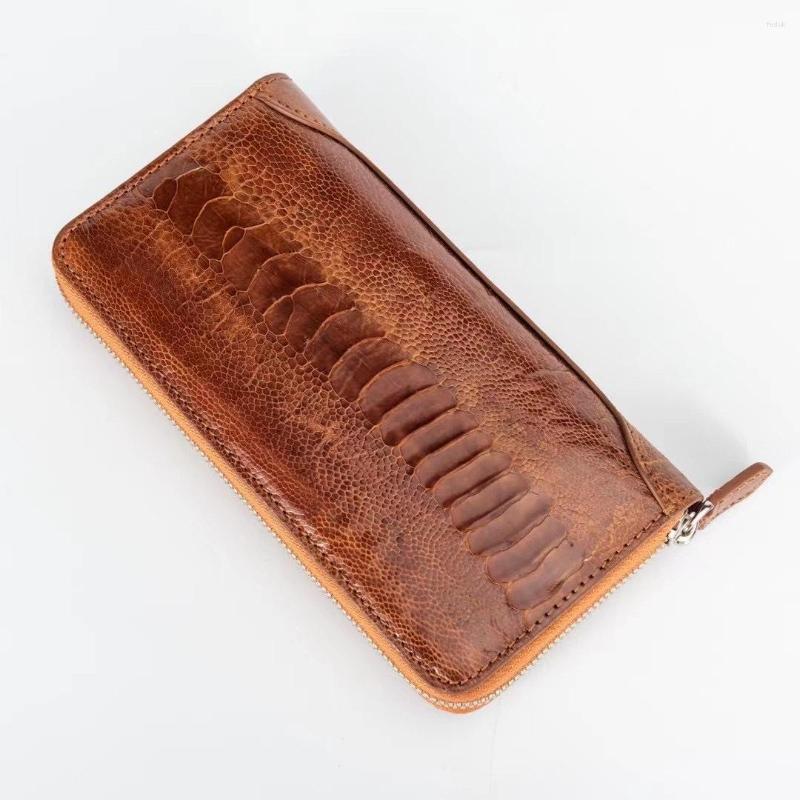 Wallets 2022 Ostrich Skin Men's Long Wallet Fashion Leisure Real Foot Leather Clutch Bag Personality Function 45, Auburn
Wallets 2022 Ostrich Skin Men's Long Wallet Fashion Leisure Real Foot Leather Clutch Bag Personality Function 45, Auburn