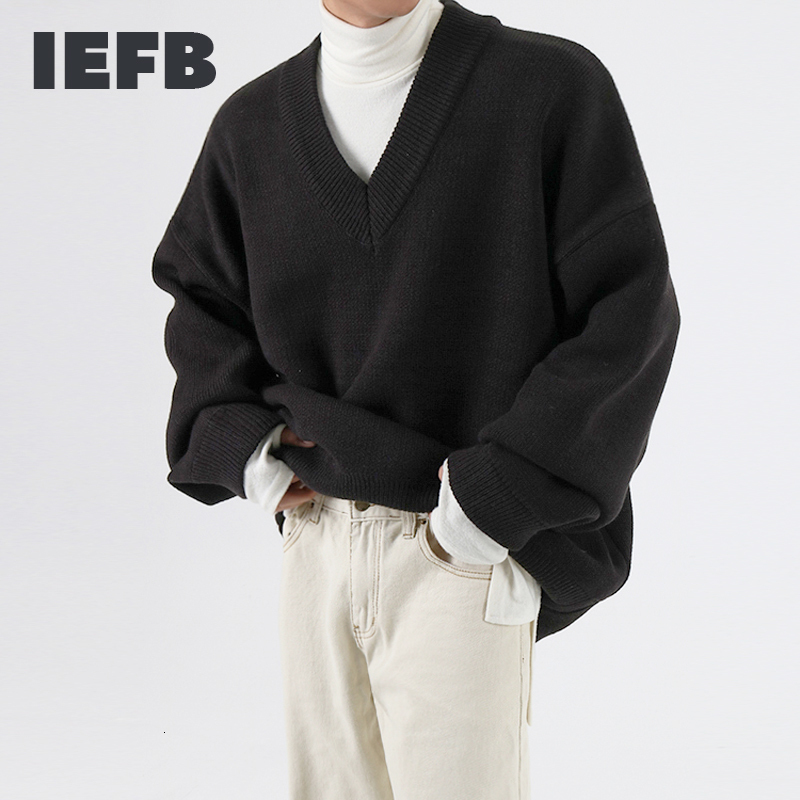 Men's Sweaters IEFB /men's wear autumn winter V-neck sweater fashionable loose style knitted tops thickened vintage clothes male 9Y3277 221114, Black
Men's Sweaters IEFB /men's wear autumn winter V-neck sweater fashionable loose style knitted tops thickened vintage clothes male 9Y3277 221114, Black