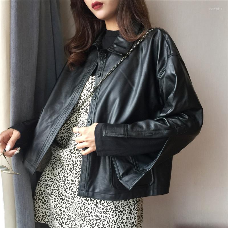Women's Leather Clothing Women Simple Casual PU Jacket Autumn Outside Suit Female Black Punk Bomber Cool
Women's Leather Clothing Women Simple Casual PU Jacket Autumn Outside Suit Female Black Punk Bomber Cool