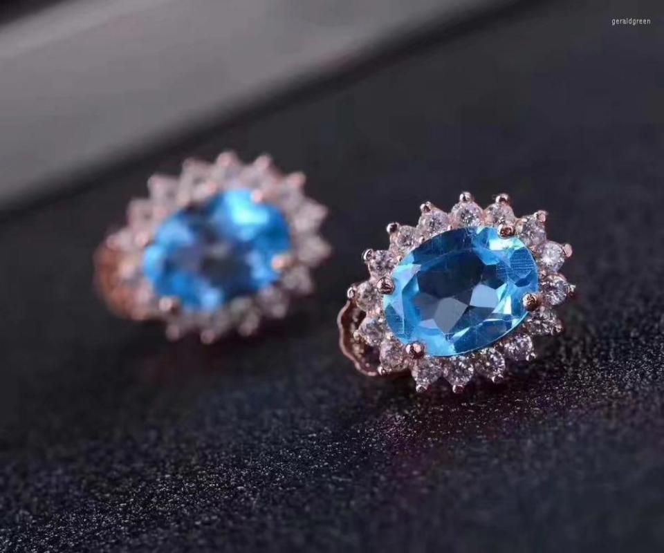 Stud Earrings Lanzyo 925 Sterling Silver Natuarl Blue Topaz Girls Birthday Gift Fine Jewelry Woman Earring
Stud Earrings Lanzyo 925 Sterling Silver Natuarl Blue Topaz Girls Birthday Gift Fine Jewelry Woman Earring