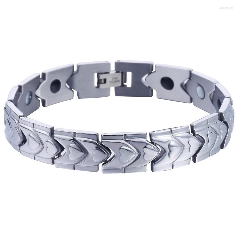 Link Bracelets 12mm Silver Color Heart Bracelet Stainless Steel Chain Watch Band Magnet For Women Mens Jewelry Gifts HKB535
Link Bracelets 12mm Silver Color Heart Bracelet Stainless Steel Chain Watch Band Magnet For Women Mens Jewelry Gifts HKB535