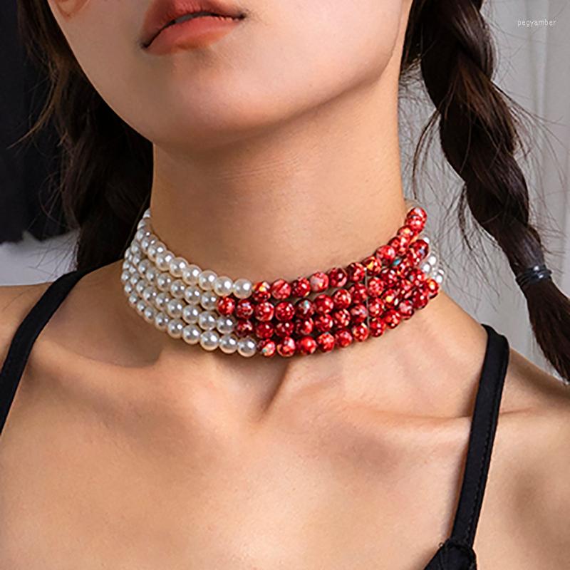Pendant Necklaces IngeSight.Z Vintage Multilayer Acrylic Round Red Beaded Choker For Women Elegant Imitation Pearls Collar Wedding Gift
Pendant Necklaces IngeSight.Z Vintage Multilayer Acrylic Round Red Beaded Choker For Women Elegant Imitation Pearls Collar Wedding Gift