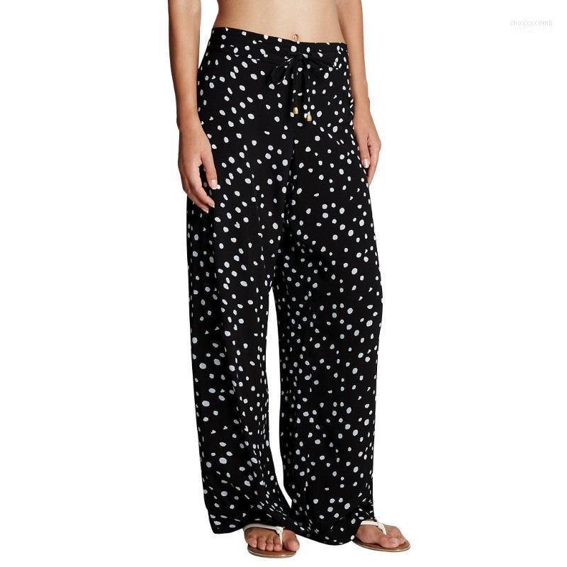 Women' Pants Women' & Capris Plus Size Wide Leg Fashion Women Casual Straight Dot Print Elastic Waist Strappy Long Pant For Beach #G, Black
Women' Pants Women' & Capris Plus Size Wide Leg Fashion Women Casual Straight Dot Print Elastic Waist Strappy Long Pant For Beach #G, Black