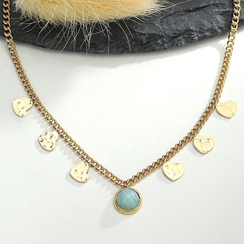 Pendant Necklaces 2022 Trend Jewelry Stainless Steel Necklace Personalized Creativity Retro Round Turquoise Titanium Lock Chain
Pendant Necklaces 2022 Trend Jewelry Stainless Steel Necklace Personalized Creativity Retro Round Turquoise Titanium Lock Chain