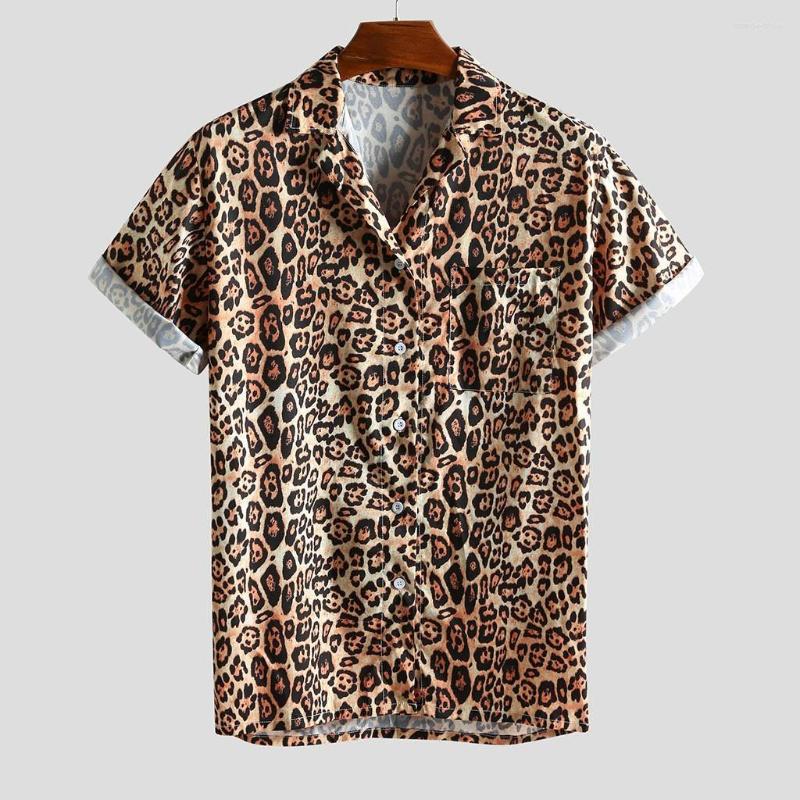 Men's Casual Shirts Sleeve Down Short Mens Pocket Turn Shirt Chest Collar Leopard Loose Printed Men, Brown
Men's Casual Shirts Sleeve Down Short Mens Pocket Turn Shirt Chest Collar Leopard Loose Printed Men, Brown