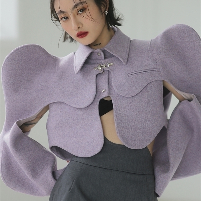 Womens Wool Blends EAM Loose Fit Purple Shaped Big Size Short Woolen Coat Parkas Long Sleeve Women Fashion Autumn Winter 1DE4857 221113, Light purple coat
Womens Wool Blends EAM Loose Fit Purple Shaped Big Size Short Woolen Coat Parkas Long Sleeve Women Fashion Autumn Winter 1DE4857 221113, Light purple coat